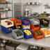 Thumbnail image #2 for Quantum Stackable Polypropylene Shelf Bin, 8-1/4 x 14 x 7 Inches