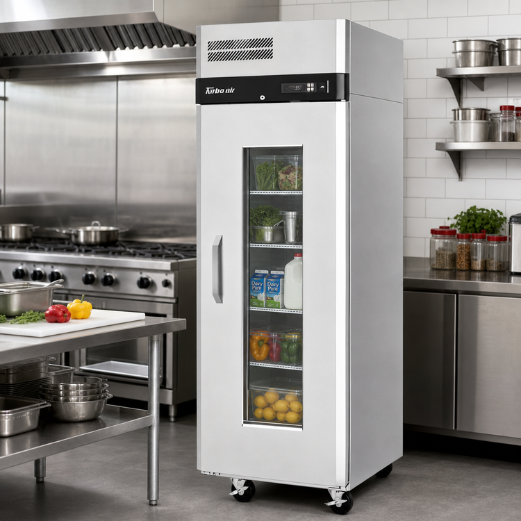 Product image #2 for Turbo Air M3 23 Cu. Ft. One-Section Reach-In Refrigerator with Locking Glass Door
