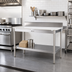 Thumbnail image #2 for New Age 60-Inch x 24-Inch Poly Top Work Table with 6-Inch Backsplash and Open Aluminum Base
