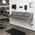 Thumbnail image #2 for 3-Station Wall-Mounted Stainless Steel Hand Wash Sink with 3 Faucets, 60 Inch Wide