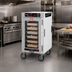 Thumbnail image #3 for Metro HotBlox Narrow 8-Pan Half-Height Mobile Insulated Holding Cabinet, Clear Door, Analog Controls