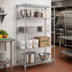 Thumbnail image #2 for Metro Super Erecta Super Adjustable Starter Wire Shelving Unit, 30 x 21 x 63 Inches, 4 Shelves, Chrome Plated
