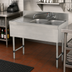 Thumbnail image #2 for Advance Tabco Special Value Series 36-Inch 2-Compartment Stainless Steel Bar Sink Unit with Left Drainboard and Splash-Mount Faucet