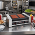 Thumbnail image #2 for Roll-A-Grill 18-Hot-Dog Countertop Roller Grill with 10 GripsIt Coated Rollers, 230V