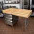Thumbnail image #2 for Advance Tabco Bakers' Top Work Table with Left-Side 3-Drawer Section, 60 x 30 Inch Wood Top