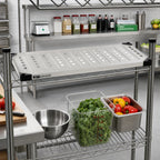 Thumbnail image #2 for Metro Super Erecta 2430LS 304 Stainless Steel Louvered/Embossed Shelf, 30"W x 24"D, Raised Ship's Edge