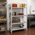 Thumbnail image #3 for Cambro Camshelving Premium Stationary Polymer Shelving Starter Unit, 24 x 42 x 72 Inches, 4-Tier, 3 Vented + 1 Solid, Speckled Gray