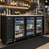 Thumbnail image #2 for Turbo Air Super Deluxe Narrow Back Bar Cooler with 3 Glass Doors, 20.62 Cu. Ft., Self-Contained Side-Mount