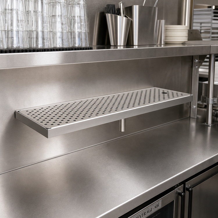 Product image #2 for Glastender Surface Mount Stainless Steel Drain Pan, 26 Inch W x 8 Inch D
