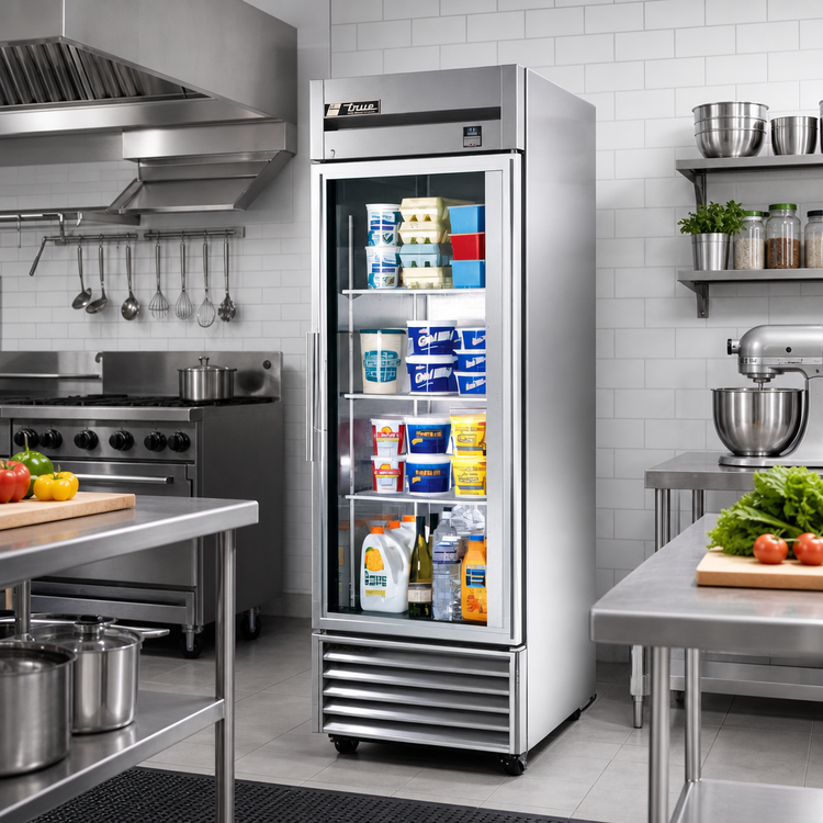 Product image #2 for True One-Section Framed Glass Door Reach-In Display Refrigerator