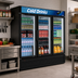 Thumbnail image #2 for Turbo Air Super Deluxe 3-Section Self-Contained Glass Door Merchandiser Refrigerator, 68.4 Cu. Ft., Bottom Mount, R290