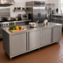 Thumbnail image #2 for John Boos 96-Inch x 36-Inch Enclosed Stainless Steel Work Table with Cabinet Base and Hinged Doors