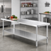 Thumbnail image #2 for Stainless Steel Undershelf for 96 Inch W x 18 Inch D Work Table