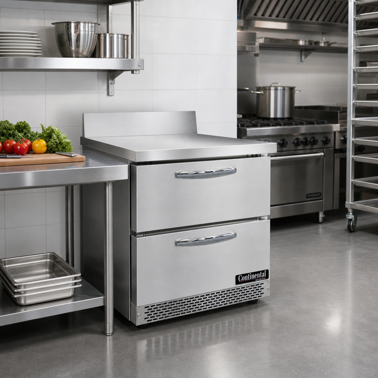 Product image #2 for Continental Refrigerator SWF32NBS-FB-D 32" One-Section Worktop Freezer with Drawers