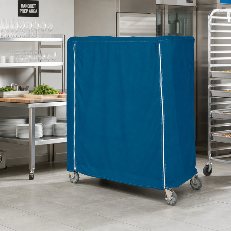 Product image #2 for Metro Queen Mary and Banquet Cart Cover, 36 x 18 x 54 Inches, Uncoated Denier Nylon, Mariner Blue