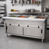 Thumbnail image #2 for Advance Tabco Triumph Supreme Electric 4-Well Open Well Hot Food Table with Stationary Enclosed Base and Cutting Board