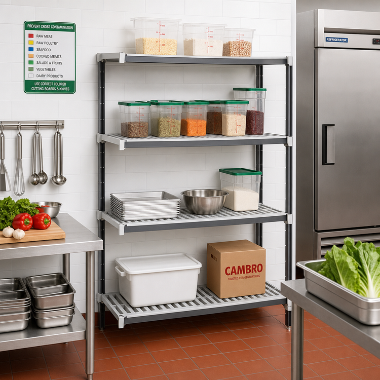 Product image #2 for Camshelving Elements XTRA 30" x 24" x 72" 4-Shelf Vented Stationary Add-On Polymer Shelving Unit