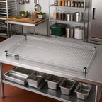 Thumbnail image #2 for Quantum 2460C Chrome Plated Wire Shelf, 60"W x 24"D, 600–800 lb. Capacity, NSF