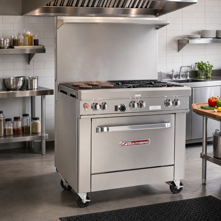 Product image #2 for Southbend Ultimate 36-Inch Gas Restaurant Range with 36-Inch Charbroiler and Convection Oven