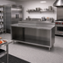 Thumbnail image #2 for Eagle Spec-Master Marine Counter Edge Open Front Work Table Cabinet, 96W x 30D, 14/304 Stainless Steel