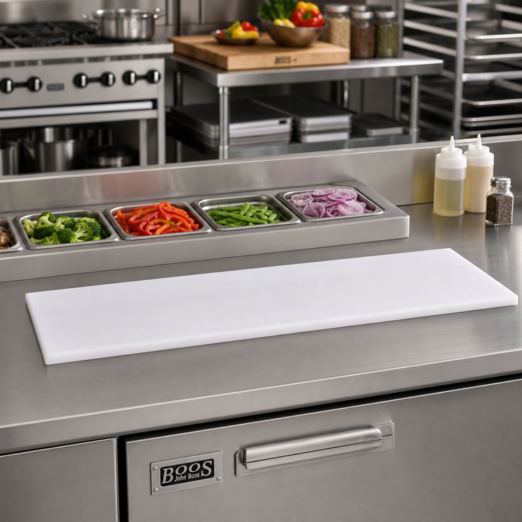 Product image #2 for John Boos Reversible High-Density Polyethylene Steam Table Cutting Board, 48 x 12 x 3/4 Inch