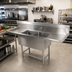 Thumbnail image #2 for John Boos Pro-Bowl 2-Compartment Stainless Steel Sink with Dual Drainboards