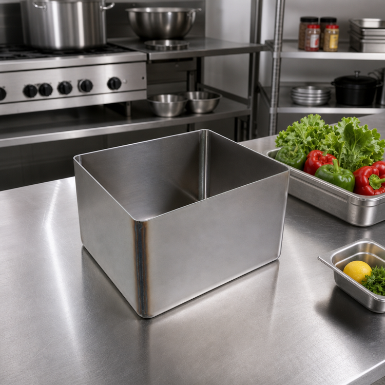 Product image #2 for BK Resources Weld-In Single-Compartment Sink Bowl, 11 x 15 x 11 Inch Deep, 16 Gauge 304 Stainless Steel