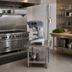 Thumbnail image #2 for Advance Tabco 36 Inch x 36 Inch x 24 Inch Stainless Steel Equipment Stand with Utensil Rack and Adjustable Undershelf