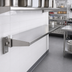 Thumbnail image #2 for Eagle Group Left Single Knob Foot Bracket for Cantilevered Shelving, 14 Inch, Stainless Steel