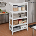 Thumbnail image #3 for Cambro Camshelving Premium 4-Shelf Solid Stationary Starter Unit, 21 x 54 x 72 Inches, Speckled Gray