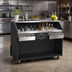 Thumbnail image #2 for Deluxe Standard Indoor Portable Bar with Stainless Steel Work Surface and Ice Bin