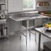 Thumbnail image #2 for Eagle Group 414 Series 1-Compartment Drainboard Sink with Left and Right Drainboards, 56 Inch W x 31-3/4 Inch D
