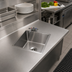 Thumbnail image #2 for Advance Tabco TA-11Q Single-Compartment Built-In Sink Bowl with Faucet and Basket Drain, 10 x 14 x 5-Inch Bowl