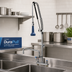 Thumbnail image #2 for EverSteel DuraPull 8-Inch Deck Mount Pull-Down Pre-Rinse Add-On Faucet with 12-Inch Swing Nozzle
