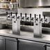 Thumbnail image #2 for Perlick Bridge Tee Glycol-Cooled Countertop Draft Beer Tower, Extra High, 10 Faucets, Stainless Steel