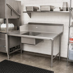 Thumbnail image #2 for John Boos Pro-Bowl SDT4-S26SBK-R Straight Soiled Dishtable, 26"W, with 16" x 20" x 8" Pre-Rinse Bowl, Right-to-Left