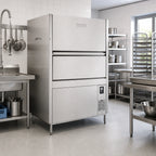 Thumbnail image #2 for Hobart Warewash PW20N-BAS-2 High-Temperature Door-Type Pot, Pan & Utensil Washer, Front-Loading Split Door, 20-Sheet-Pan Capacity, Smart Controls