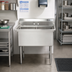 Thumbnail image #2 for Advance Tabco FC-2-1824 2-Compartment Fabricated Sink with Legs, 18 x 24 x 14-Inch Bowls, No Drainboards