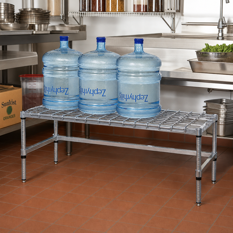 Product image #2 for Quantum Modular Wire Dunnage Rack with Removable Top Mat, 36 x 18 x 14, 1500 lb. Capacity