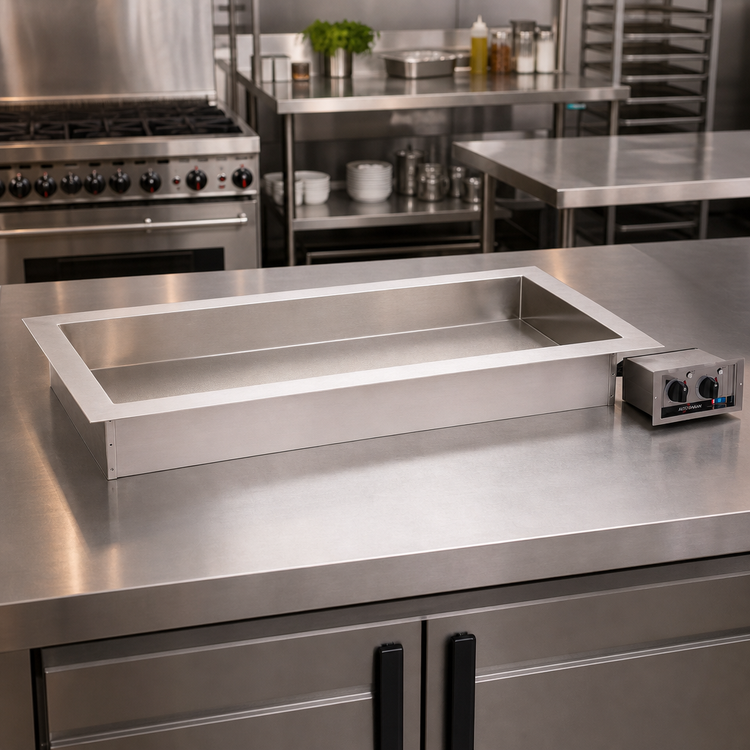 Product image #2 for Alto-Shaam Halo Heat Waterless Drop-In Electric Hot Food Well with Large Flange, 4 Full-Size Pan Capacity, 6-3/8-Inch Deep Well
