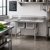 Thumbnail image #2 for Eagle Group 314 Series Two-Compartment Stainless Steel Sink with 9.5-Inch Backsplash, 41-Inch x 27.5-Inch
