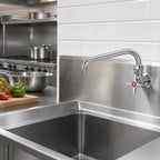 Thumbnail image #2 for Fisher 5712 Commercial Wall-Mount Single-Hole Faucet with 10-Inch Swing/Swivel Spout and Lever Handle