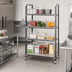 Thumbnail image #2 for Cambro Camshelving Elements XTRA High Density Top Rail Stationary Starter Unit, 18 x 54 x 81 Inch, 5-Tier Track Shelving