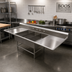 Thumbnail image #2 for John Boos Pro-Bowl 3-Compartment Platter Sink with Dual Drainboards, 81-1/4 Inch x 36-1/2 Inch x 43 Inch