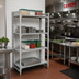 Thumbnail image #3 for Cambro Camshelving Premium 4-Tier Stationary Starter Polymer Shelving Unit, 18 x 24 x 64 Inches, Vented and Solid