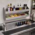 Thumbnail image #2 for John Boos 42-Inch Double-Tier Underbar Speed Rail with Keyhole Mount, Stainless Steel
