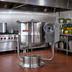 Thumbnail image #2 for Crown DPT-20 20 Gallon Direct Steam 2/3 Jacket Tilting Kettle with Pedestal Base