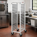 Thumbnail image #2 for Metro RT1334N Mobile End-Load Aluminum Pan Rack, 34-Pan Capacity, Open Sides, 1-1/2-Inch Centers