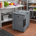Thumbnail image #3 for Cambro Ultra Pan Carrier Front-Loading Insulated Food Pan Carrier, 60 Qt., Granite Gray