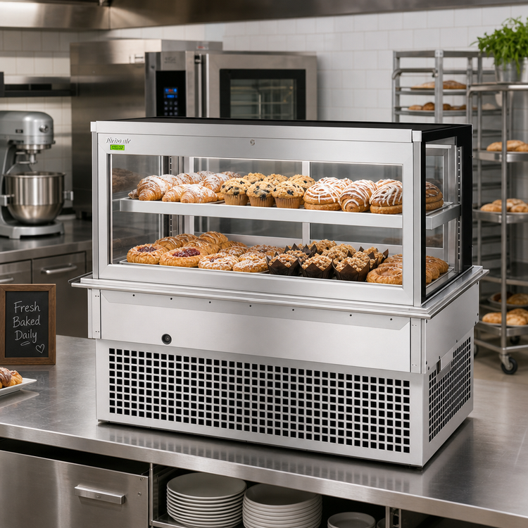 Product image #3 for Turbo Air TBP60-46FDN Drop-In Refrigerated Bakery Display Case, 61-3/4" Wide, 15.7 Cu. Ft., Self-Contained R-290